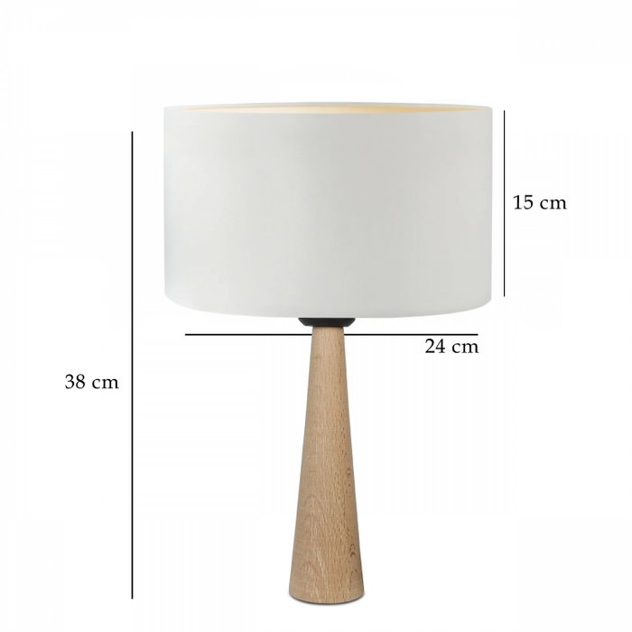 Opviq AYD-3647 Lámpara de Mesa con Cuerpo de Madera y Pantalla Crema Opviq AYD-3647 Lámpara de Mesa con Cuerpo de Madera y Pantalla Crema